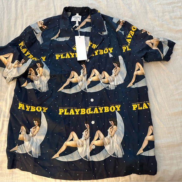 NWT Playboy Soulland December 1973 Playboy Camp Shirt Shirt - Picture 5 of 9